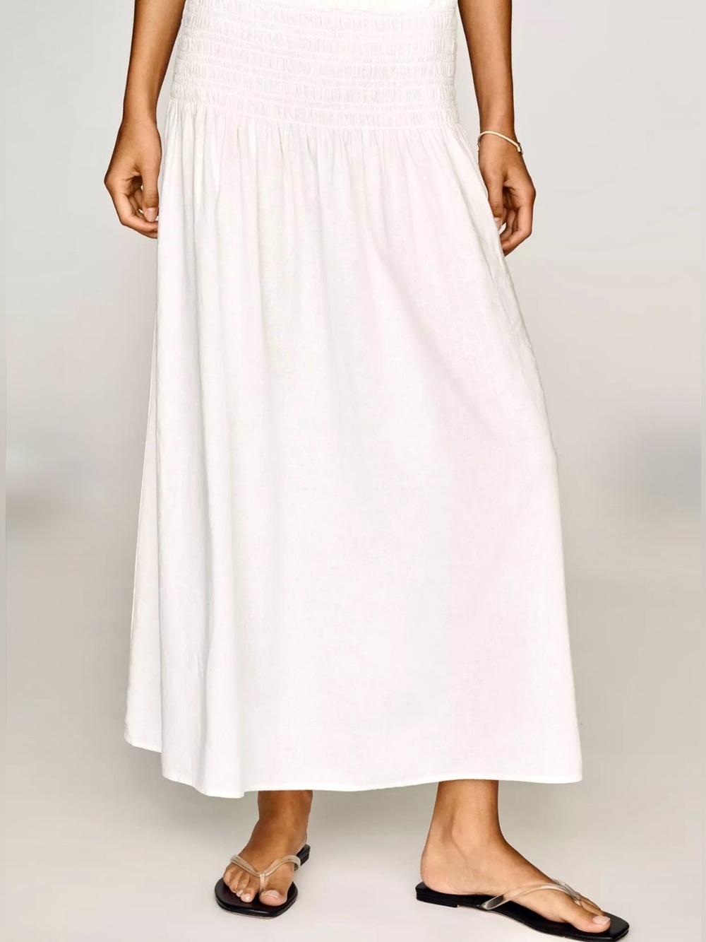 Young Fabulous & Broke Orchard Bando Skirt in White Size L NWT